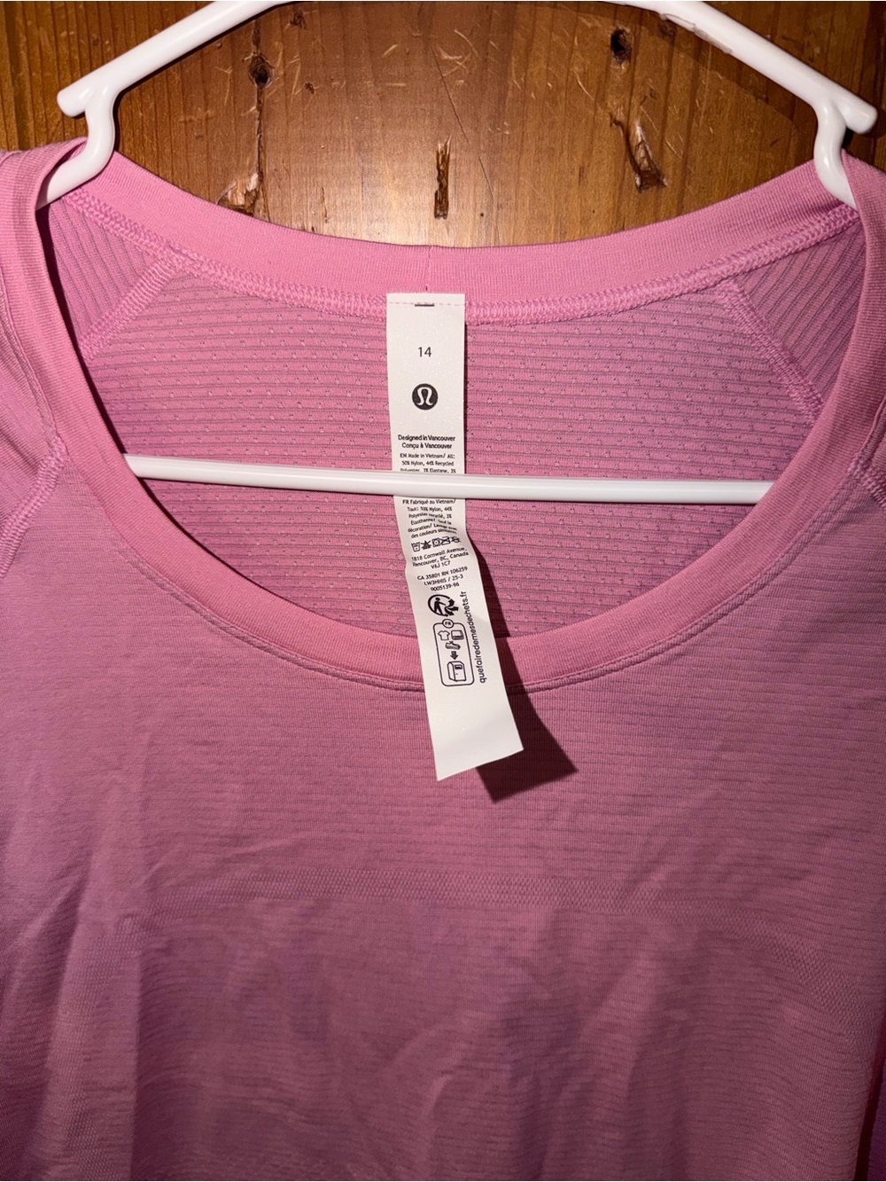 lululemon athletica Pink Long-Sleeve Crew Top - Picture 2 of 3